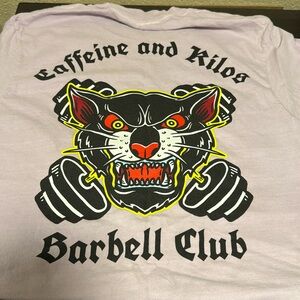 Caffeine and Kilos Purple Panther Tee